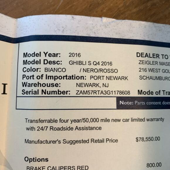 Maserati Ghibli 2016 Owner's Manual Factory Glovebox Book Leather Case DVD OEM - Picture 11 of 11